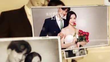 优雅温馨浪漫复古怀旧婚礼相册展示AE模板视频的预览图